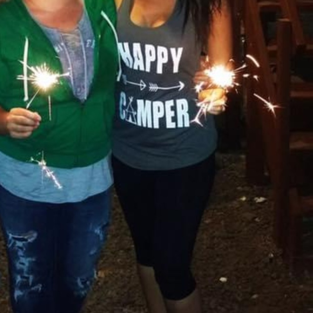 Happy Camper tank top small